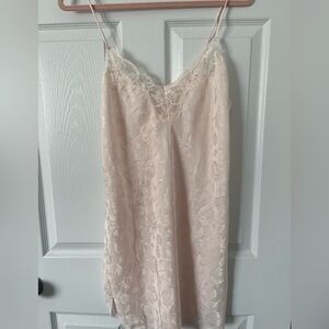 Delicate Lace Trim Blush Chemise